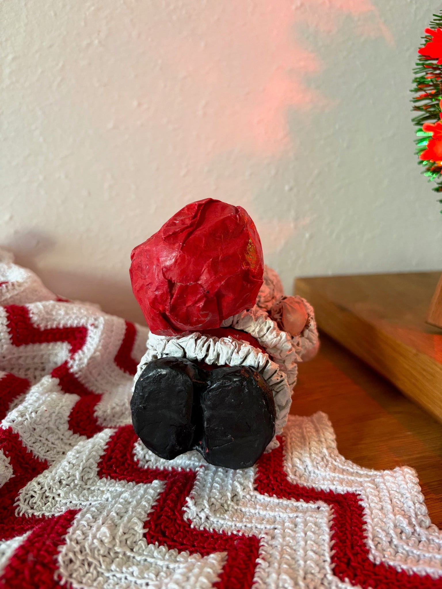 Paper Mache Santa Claus Ornament