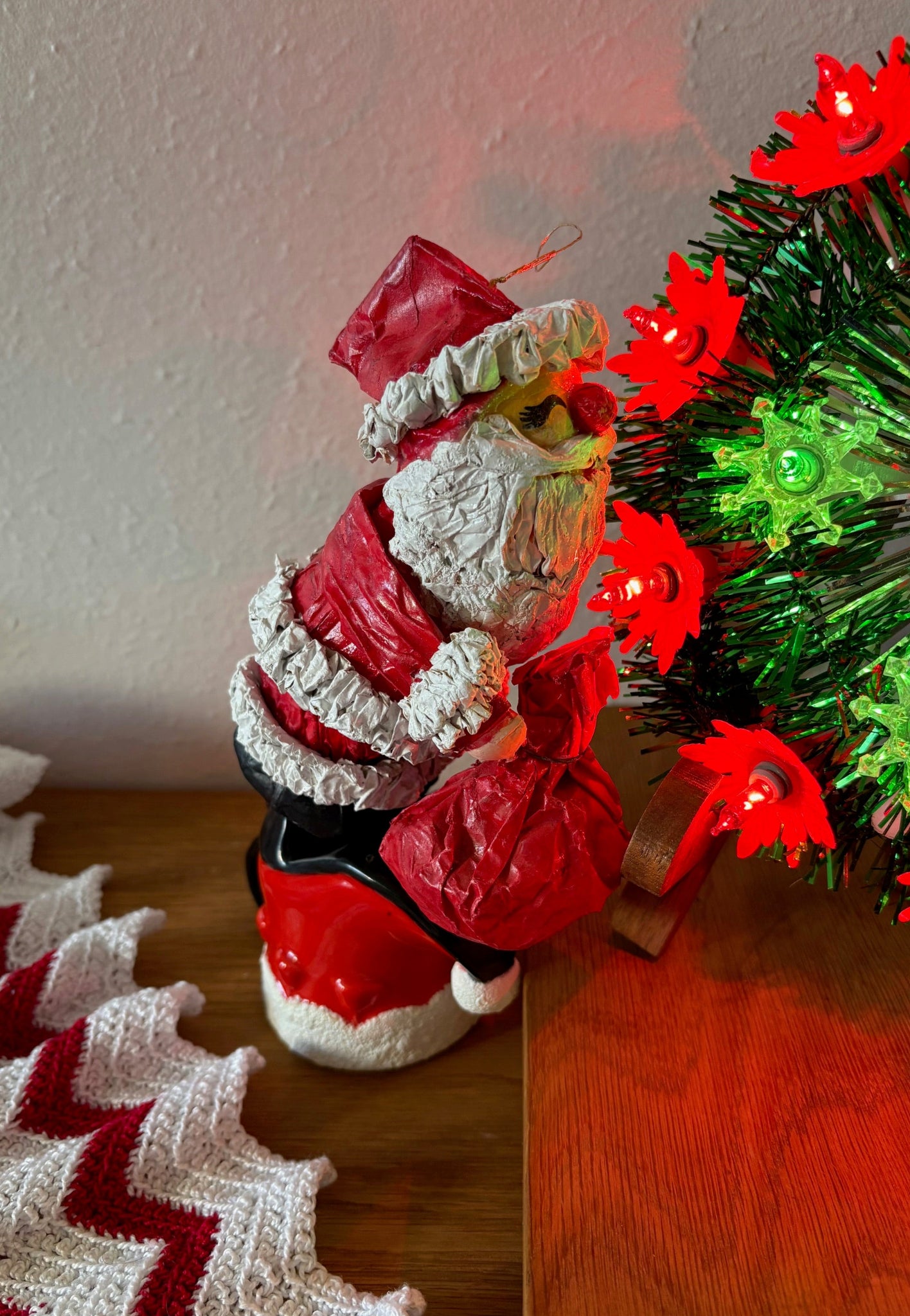 Paper Mache Santa Claus Ornament