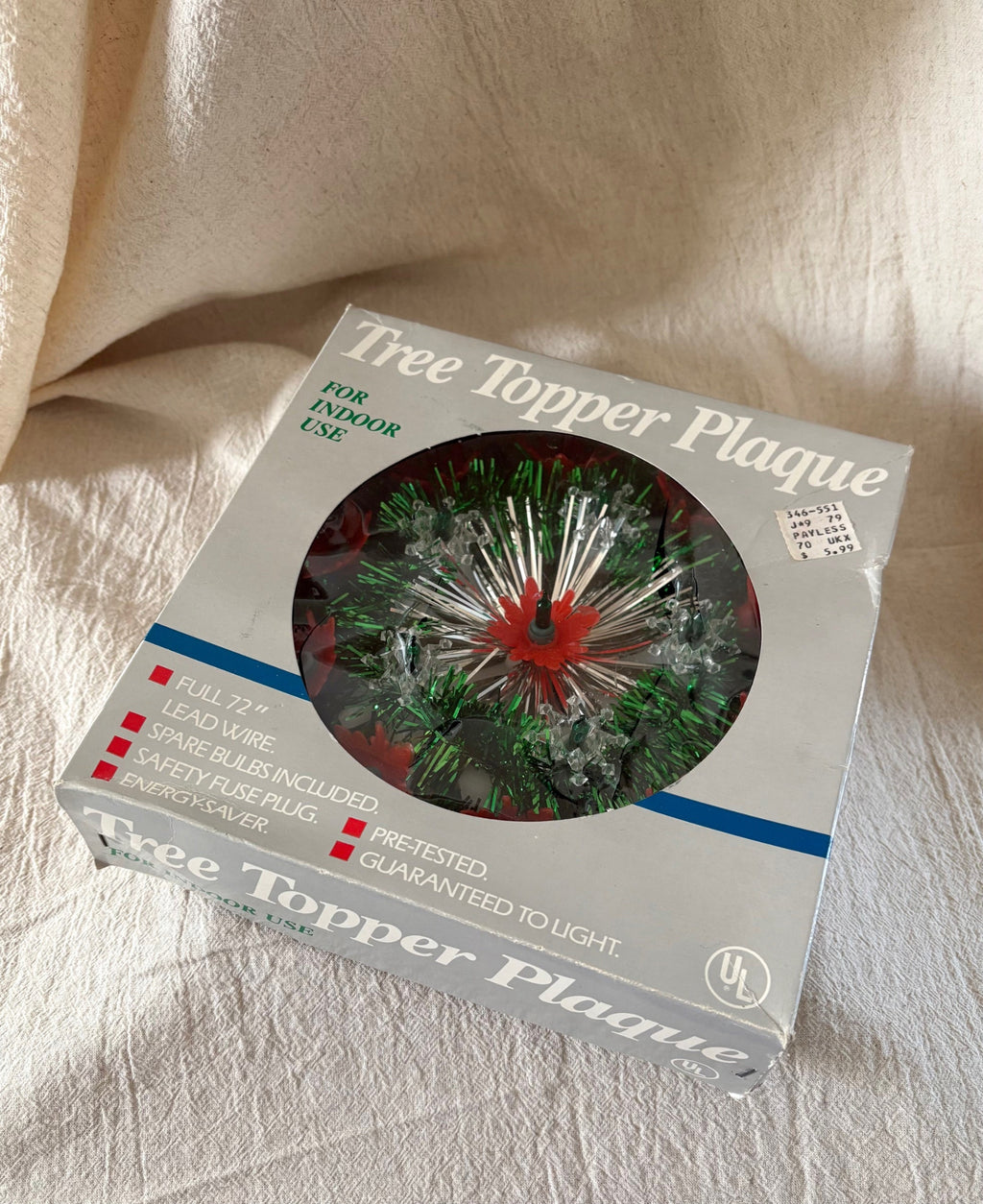 Tinsel Tree Topper Plaque