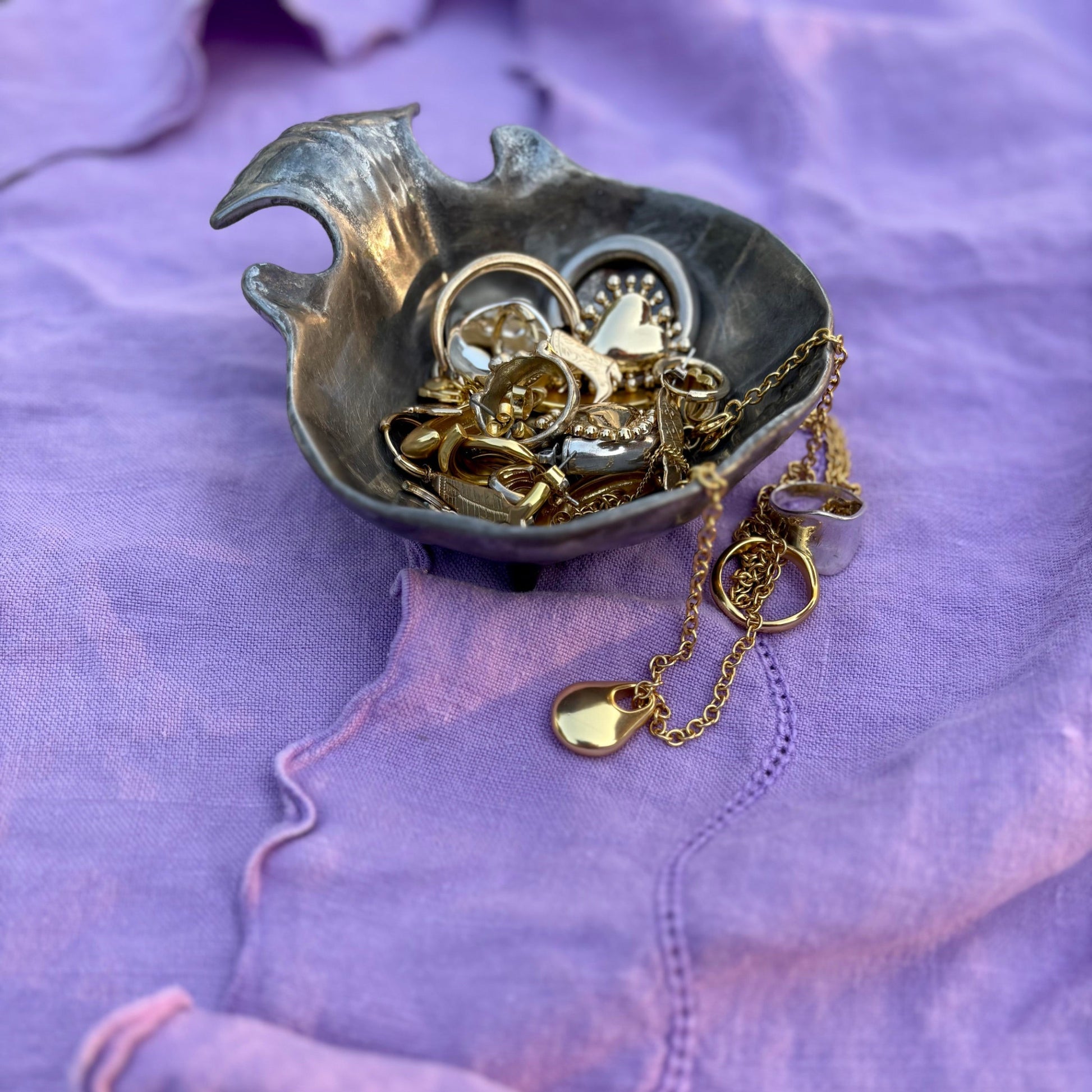 Pewter Seashell Trinket Dish